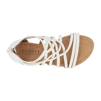 Journee Collection Womens Hanni Criss Cross Strap Gladiator Sandals