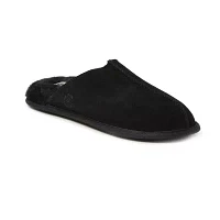 Dearfoams Mens Bradford Genuine Suede Closed Toe Scuff Slip-On Slippers