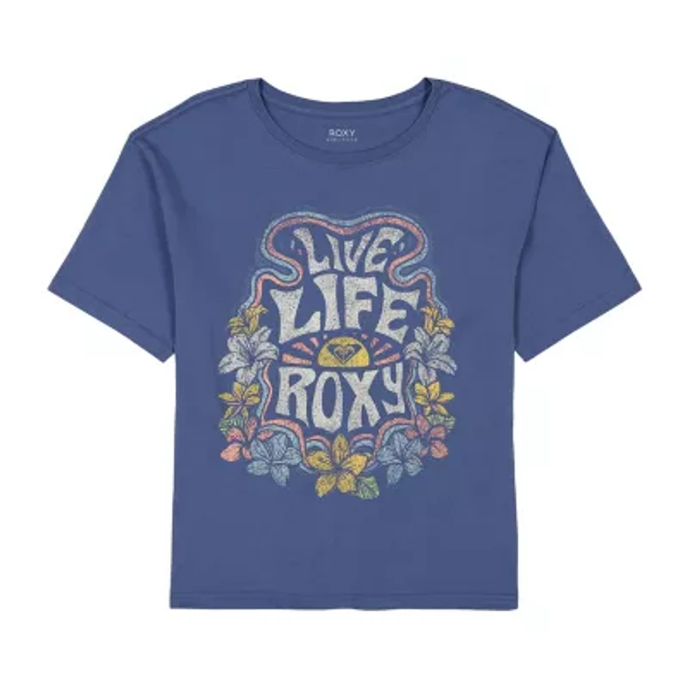 Roxy Big Girls Crew Neck Short Sleeve Graphic T-Shirt