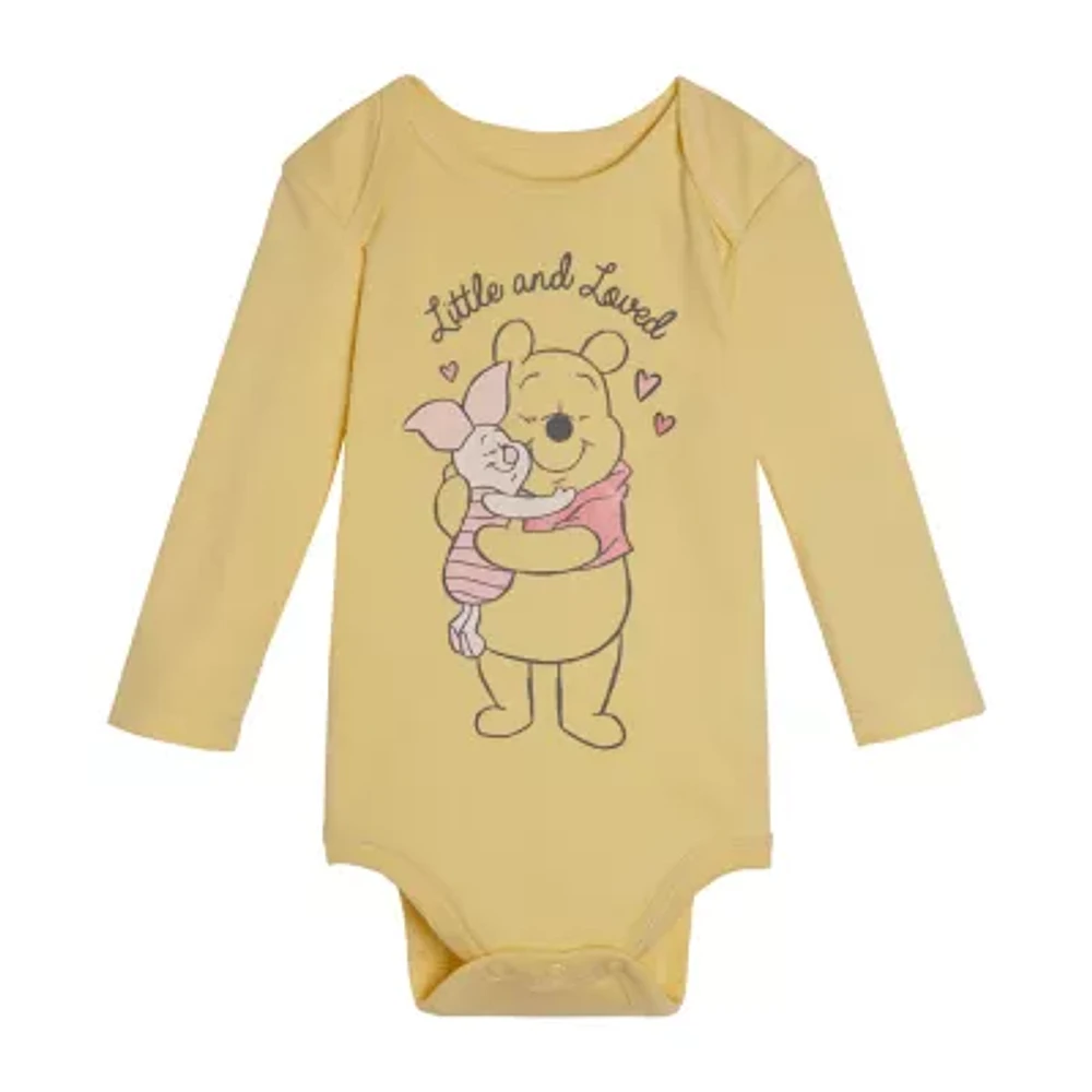 Disney Baby Girls Long Sleeve Winnie The Pooh Bodysuit