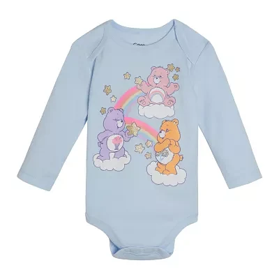 Baby Girls Crew Neck Long Sleeve Care Bears Bodysuit