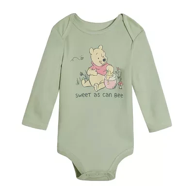 Disney Baby Girls Long Sleeve Winnie The Pooh Bodysuit