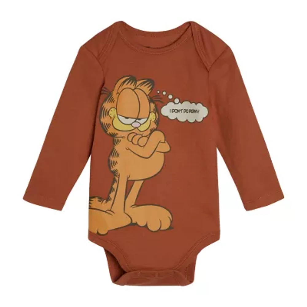 Paramount Baby Boys Crew Neck Long Sleeve Garfield Bodysuit