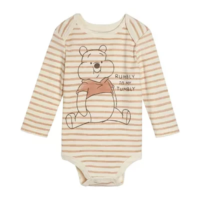 Disney Baby Boys Crew Neck Long Sleeve Winnie The Pooh Bodysuit