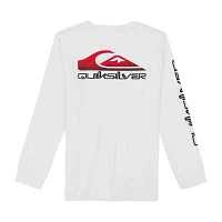 Quiksilver Big Boys Crew Neck Long Sleeve Graphic T-Shirt