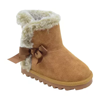 BEARPAW Toddler Julia Suede Boots with Faux-Fur