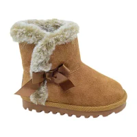 BEARPAW Toddler Julia Suede Boots with Faux-Fur