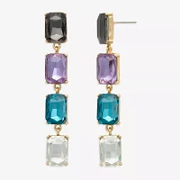 Bijoux Bar Gold Tone Glass Drop Earrings