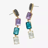 Bijoux Bar Gold Tone Glass Drop Earrings