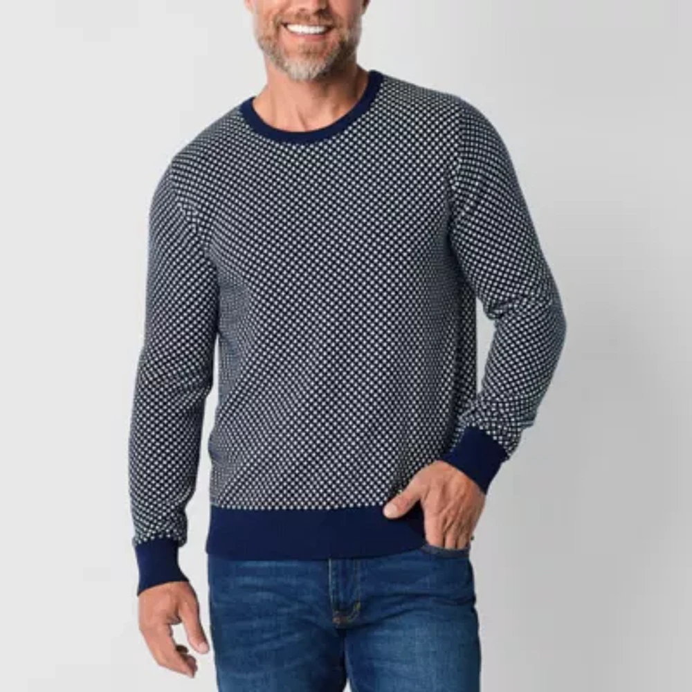 St. John's Bay Mens Crew Neck Long Sleeve Pullover Sweater