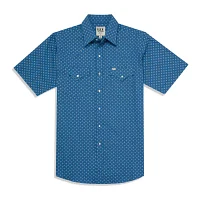 Ely Cattleman Mini Bandana Print Mens Short Sleeve Western Shirt