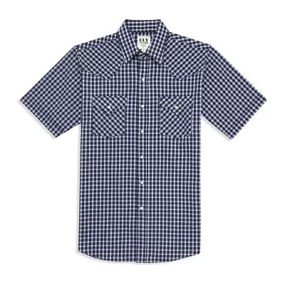 Ely Cattleman Classic Check Mens Short Sleeve Western Shirt
