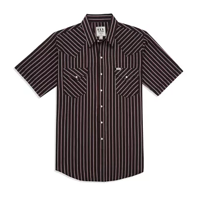 Ely Cattleman Stripe Mens Short Sleeve Western Shirt