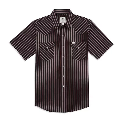 Ely Cattleman Stripe Big and Tall Mens Short Sleeve Western Shirt