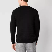 J. Ferrar Mens Crew Neck Long Sleeve Pullover Sweater