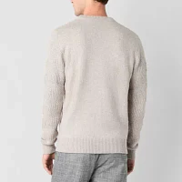 J. Ferrar Mens Crew Neck Long Sleeve Pullover Sweater