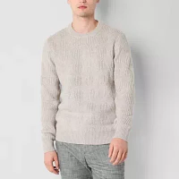 J. Ferrar Mens Crew Neck Long Sleeve Pullover Sweater