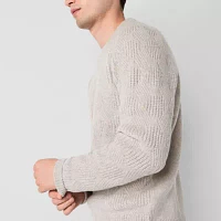 J. Ferrar Mens Crew Neck Long Sleeve Pullover Sweater