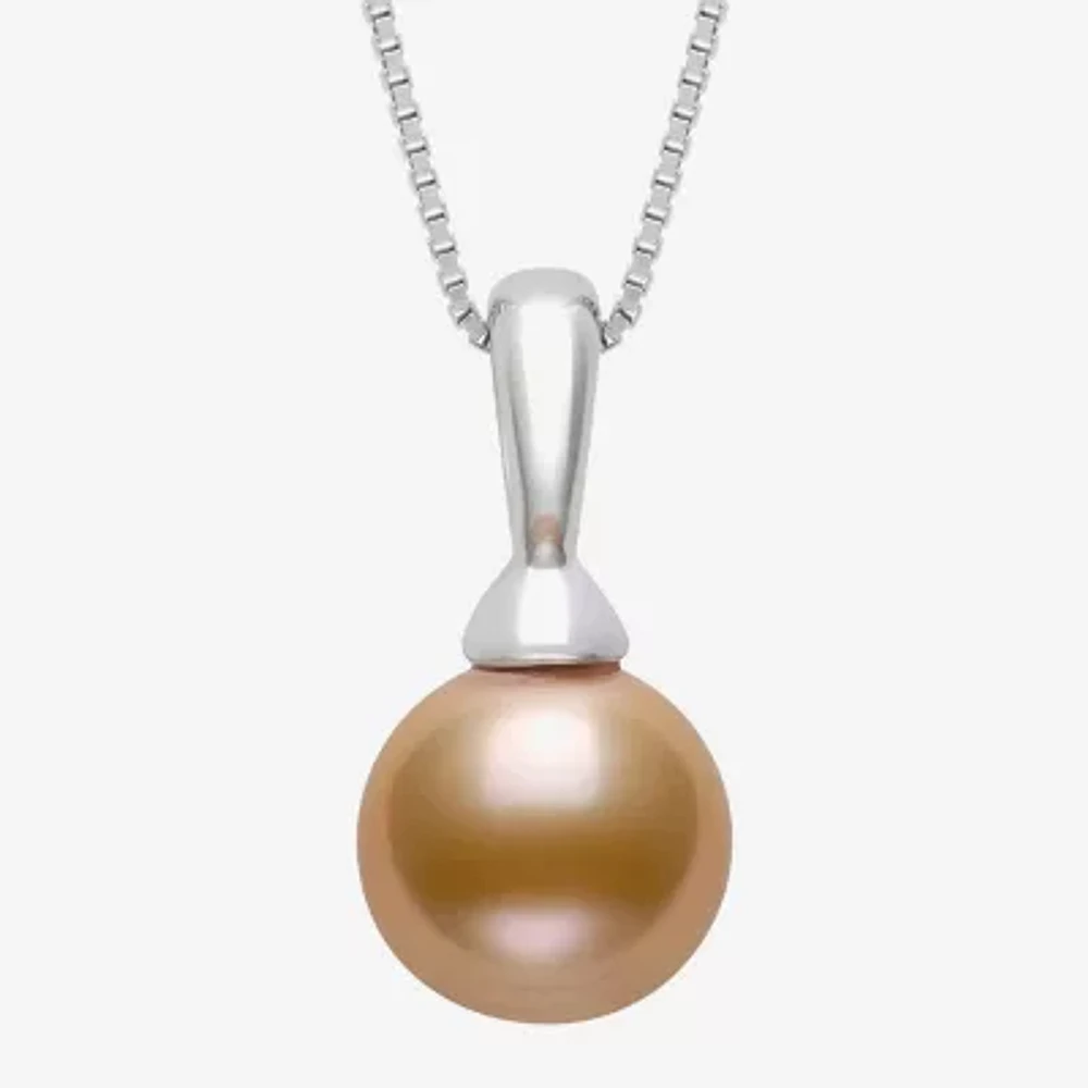 Womens Cultured Freshwater Pearl Sterling Silver Ball 18 Inch Pendant Necklace
