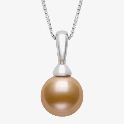 Womens Cultured Freshwater Pearl Sterling Silver Ball 18 Inch Pendant Necklace