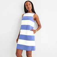 Worthington Womens Sleeveless Sundress