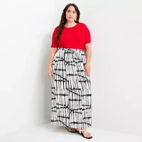 Worthington Womens Maxi Skirt - Plus
