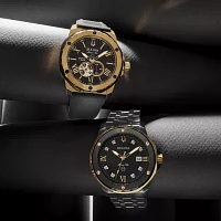 Bulova Marine Star Mens Automatic Black Strap Watch 98a272