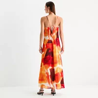 Worthington Womens Sleeveless Abstract Sundress