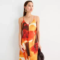 Worthington Womens Sleeveless Abstract Sundress