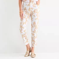 Liz Claiborne-Plus Emma Womens Mid Rise Classic Fit Easy-on + Easy-off Seated Wear Ankle Pant