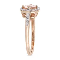 Womens 1/ CT. T.W. Genuine Pink Morganite 10K Rose Gold Cocktail Ring