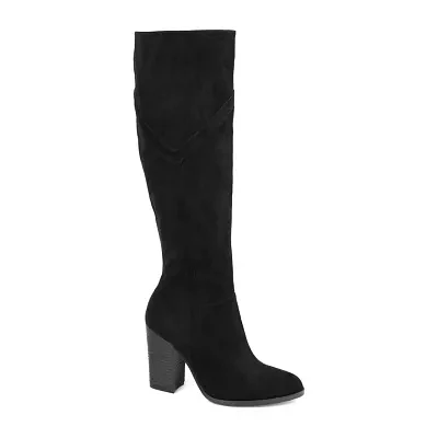 Journee Collection Womens Kyllie Stacked Heel Dress Boots