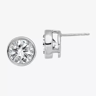 True Light 3 1/4 CT. T.W. Lab Created White Moissanite 14K White Gold 9.6mm Stud Earrings