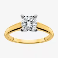 True Light Womens 3 1/2 CT. T.W Lab Created White Moissanite 14K Two Tone Gold Engagement Ring