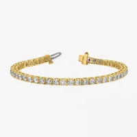 True Light 6 CT. T.W. Lab Created White Moissanite 14K Gold Tennis Bracelet