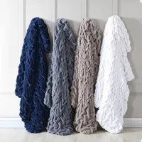 Modern Threads Braided Faux Fur Reversible Midweight Throw