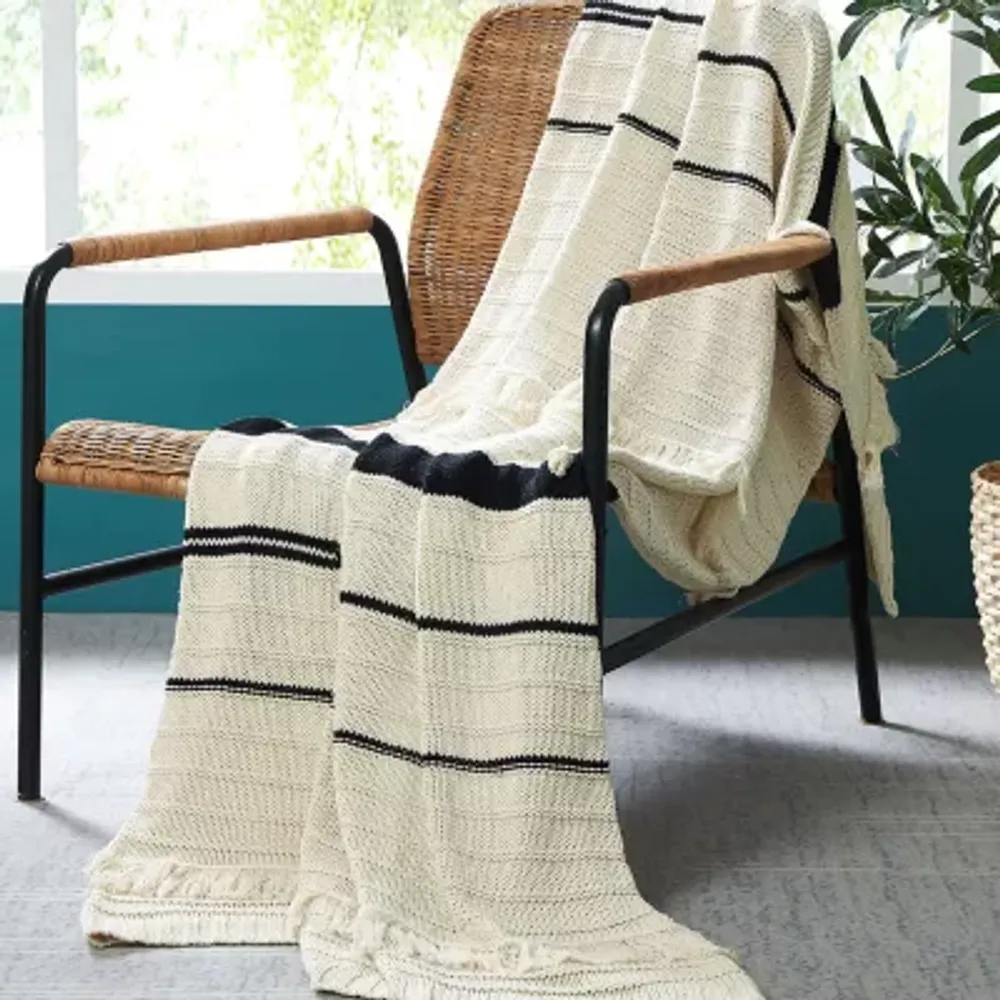 Modern Threads 100 Cotton Knit Tarek Midweight Throw