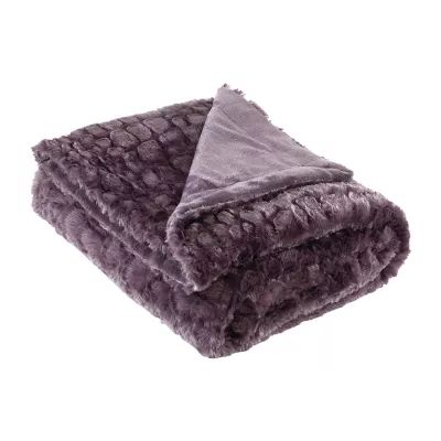 Modern Threads Faux Fur Gator Reversible Midweight Throw