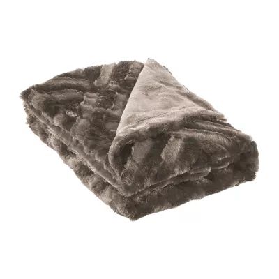 Modern Threads Faux Fur Troy Reversible Midweight Throw