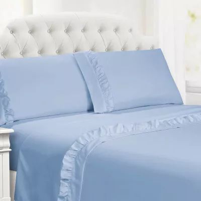 Swift Home Ultra Glam Soft Ruffle Hem Deep Pocket Sheet Set