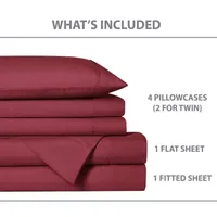 Swift Home Easy Care Rayon From Bamboo Blend With Bonus Pillowcases Deep Pocket Sheet Set