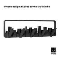 Umbra Black Modern Skyline Wall Hook