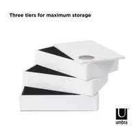 Umbra 3-Tier Spindle 3-Drawer 3-Compartment Drawer Storage