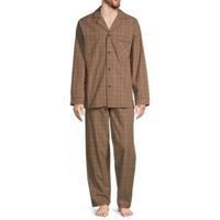 Stafford Mens Long Sleeve 2-pc. Pant Pajama Set