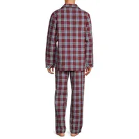 Stafford Mens Long Sleeve 2-pc. Pant Pajama Set