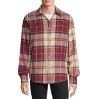 Arizona Mens Regular Fit Long Sleeve Flannel Shirt