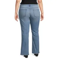 St. John's Bay Plus Womens Mid Rise Regular Fit Bootcut Jean