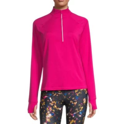 Xersion Womens Long Sleeve Quarter-Zip Pullover