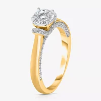 (I / I1) Womens 1 CT. T.W. Lab Grown White Diamond 10K Gold Round Solitaire Engagement Ring