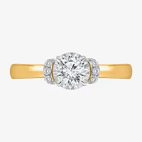 (I / I1) Womens 1 CT. T.W. Lab Grown White Diamond 10K Gold Round Solitaire Engagement Ring